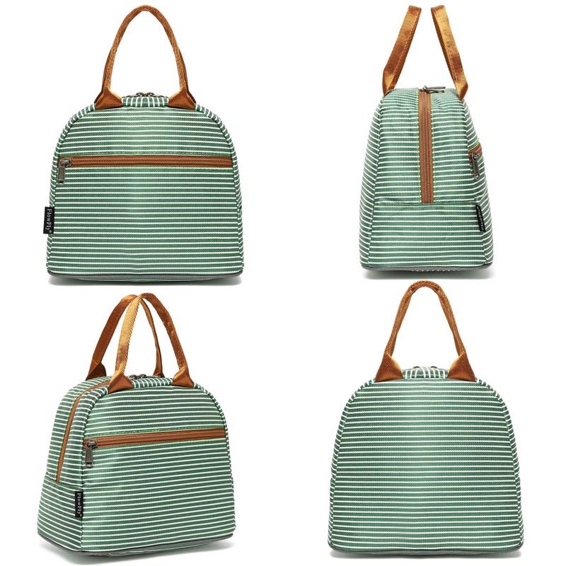 FlowFly Insulated Lunch Cooler Bag - Tote Bag Organizer for Women/Men, Green - Image 4